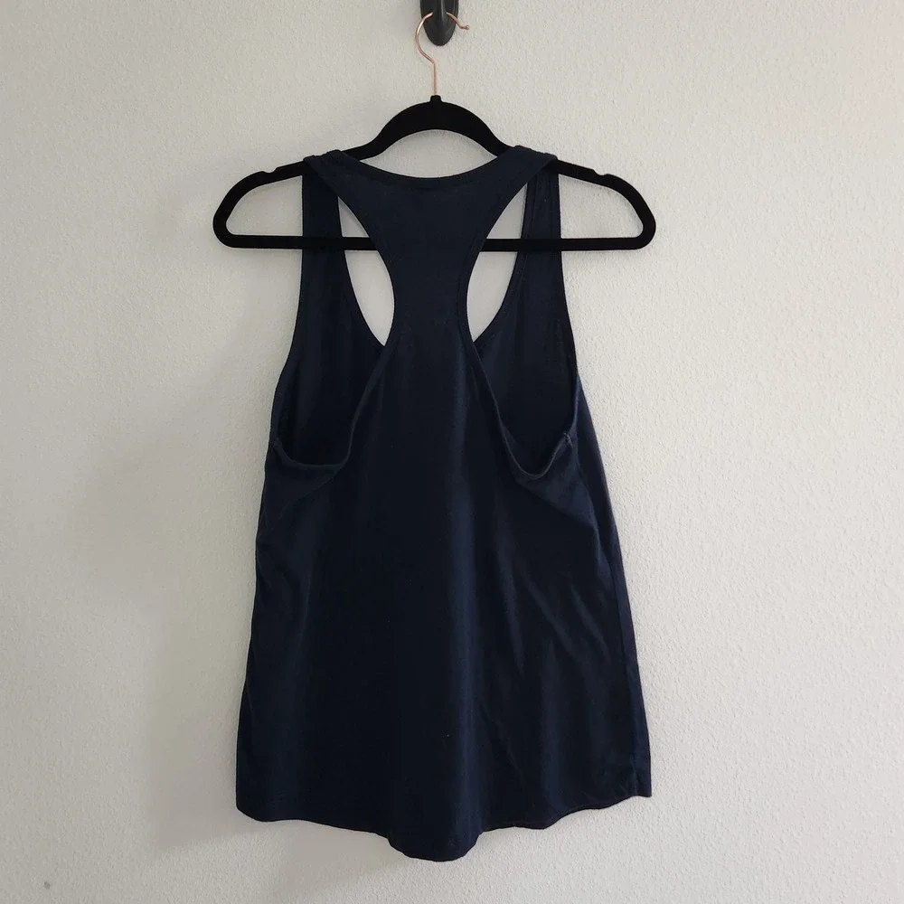 Beauty and the Bottle Navy Blue Disney Wine Racerback Tank Top size XL - Picture 3 of 8